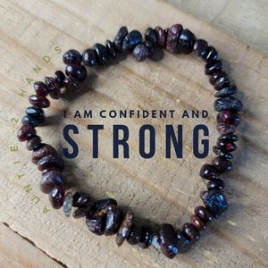 Garnet Stretchy Bracelet
